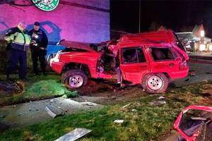 One critically injured in a car crash Monday night