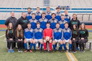 The Liberty High School soccer team are 1-1 to start the 2017-2018 season. (Photo courtesy Carey Frey at Northwest Spotlight Photography)