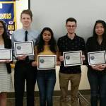 Renton students who received the $1,000 scholarships from Kiwanis Club pose for a picture. Courtesy photo