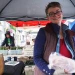 Lucia Wyss, a Hidden Valley Farms co-owner and West Seattle Farmers Market vendor, lobbied in favor of HB 2671. Photo by Melissa Hellmann