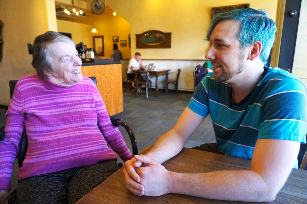 Dianne Laurine (left) and Shaun Bickley (right), Commissioners for the Seattle Commission for People with Disabilities, say that the city didnt consult with the disabled community prior to passing the straw ban. Photo by Melissa Hellmann