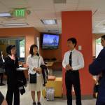 Photo by Haley Ausbun. Renton Prep alumnus Matthew Lee spoke about his experience in running start and how it prepared him for college.