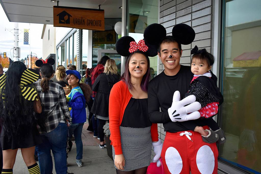 Alice, Chris and baby Ava all went the mouse route for their costumes.