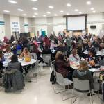 Paraeducators and Office Professionals gather at Hazen High School to vote on a strike. Photo courtesy of SEIU Local 925