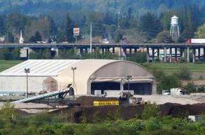 Cedar Grove Composting as seen from north Everett, looking toward Marysville, on May 2, 2012. (Mark Mulligan / Herald file)