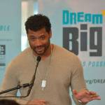 Russell Wilson and Ciara spoke Friday at the Tukwila Library to Foster students and other attendees as their Why Not You Foundation joined forces with the King County Library System and JPMorgan Chase to launch the DREAM BIG: Anything is Possible campaign. Photo by Kayse Angel