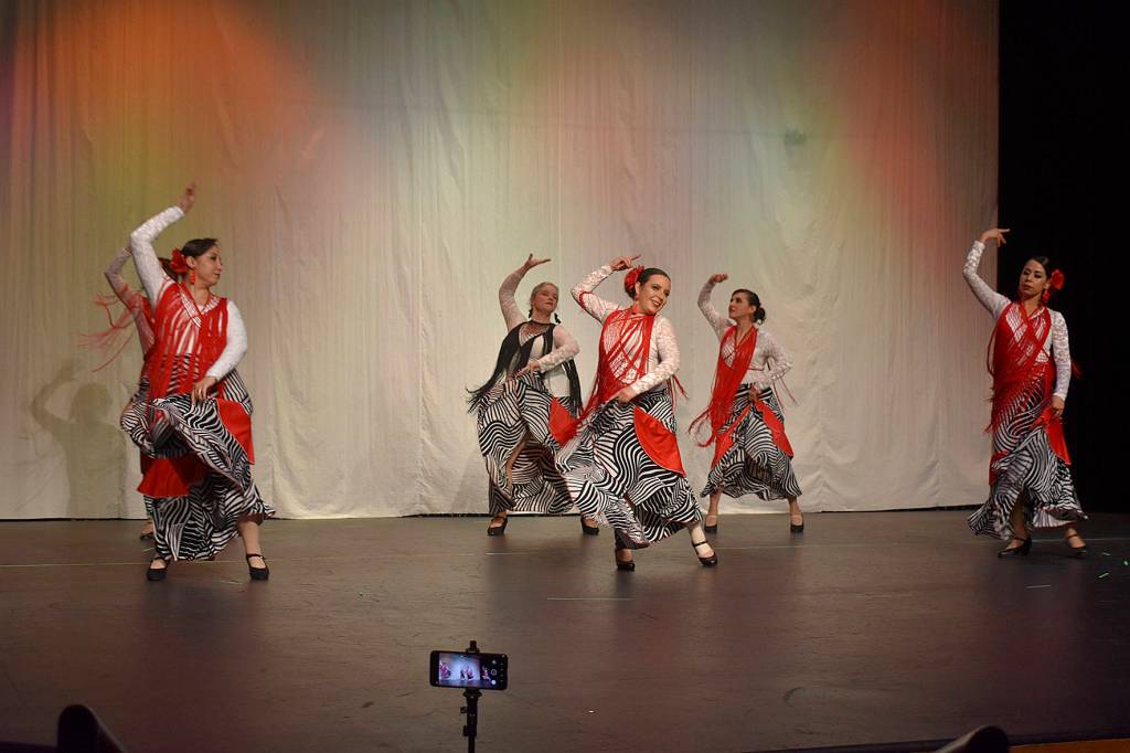 Photos by Haley Ausbun                                Semilla Flamenca in Redmond had their spring recital Friday, April 26 at the Carco Theatre in Renton. Nearly 60 flamenco dancers, from 2 year olds to adults, were able to show off their skills in ten performances, concluding with a group dance of the Macarena. All proceeds for the recital went to a 6-year-old dancer who has been fighting leukemia for three years and is now in remission with monthly check-ups, flamenco teacher Paulina Chalita-White said.