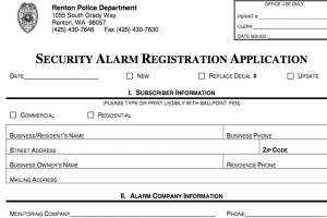Renton requires registration for all monitored alarm systems