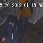 Photo courtesy of Renton Police Department. Footage of two persons suspected in a suspicious fire from May 20.