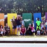 Photo courtesy of United Christian Church in Renton, groups came together to fix the damage Monday, only to have another attack on the doors two days later.