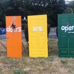 Photo courtesy of Bailey Laronde, from the Wednesday, June 19 potential arson/explosion of two of the signs.