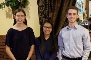 Courtesy of Kennydale Lions Club.                                Every year, Kennydale Lions Club select Hazen High School students, based on merit and academics, for a scholarship. This years winners are Rachel Dennis, Kristen Hing and Ahmet Ucar. Congratulations to the three scholars. The next years applications are due by spring break , and can contact their school counselor for more information, Lions Club Scott Oda stated in an email.