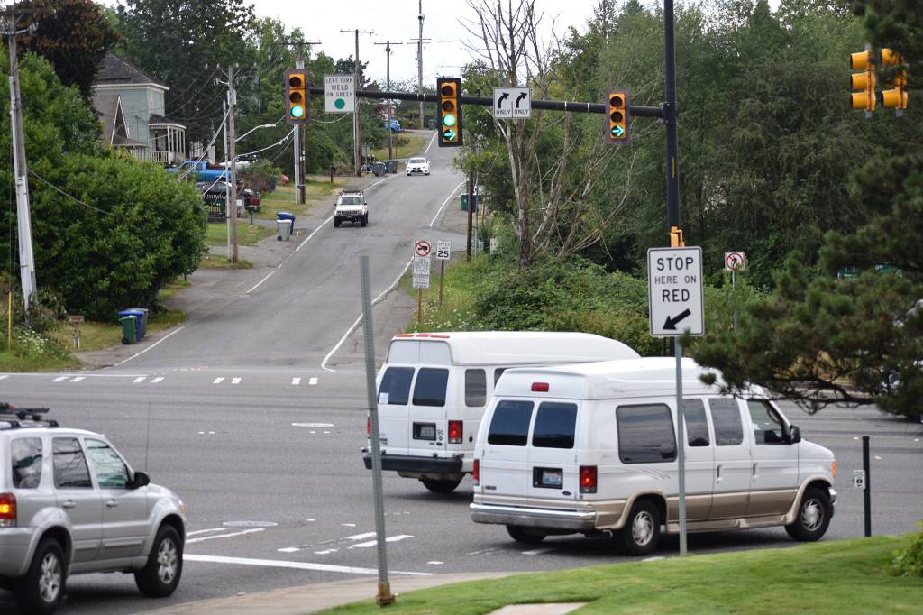 Photos by Haley Ausbun.                                The new red light camera at the Benson Drive and South Puget Drive intersection had the highest citations in the region, in 2018.