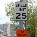 A speed limit sign on Van Ness Avenue on Tuesday March 19, 2019. (Kevin N. Hume/S.F. Examiner)