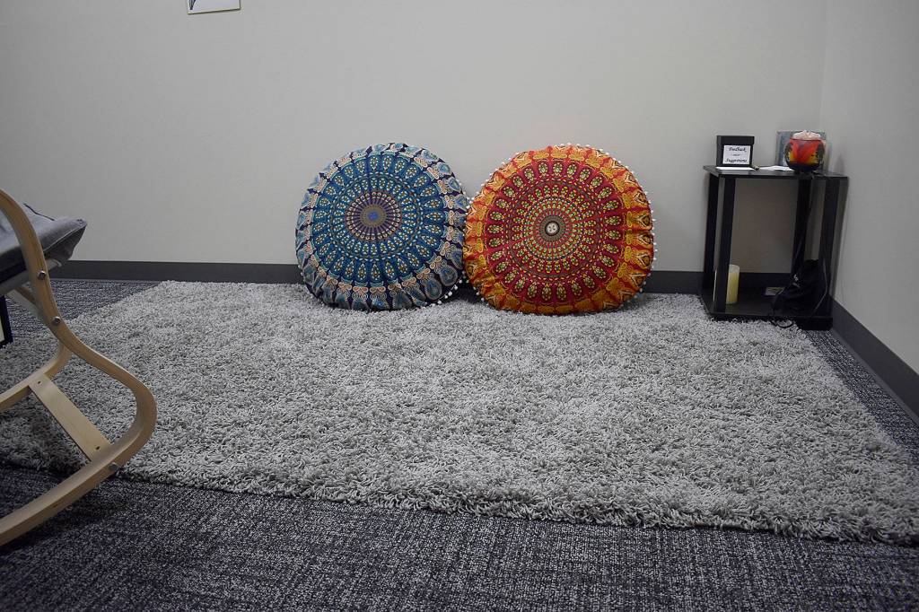 Sartori Elementary School has a new Serenity Room thanks to a $500 mini-grant from Kaiser Permanente meant to create solutions for educator stress. Photo by Haley Ausbun.