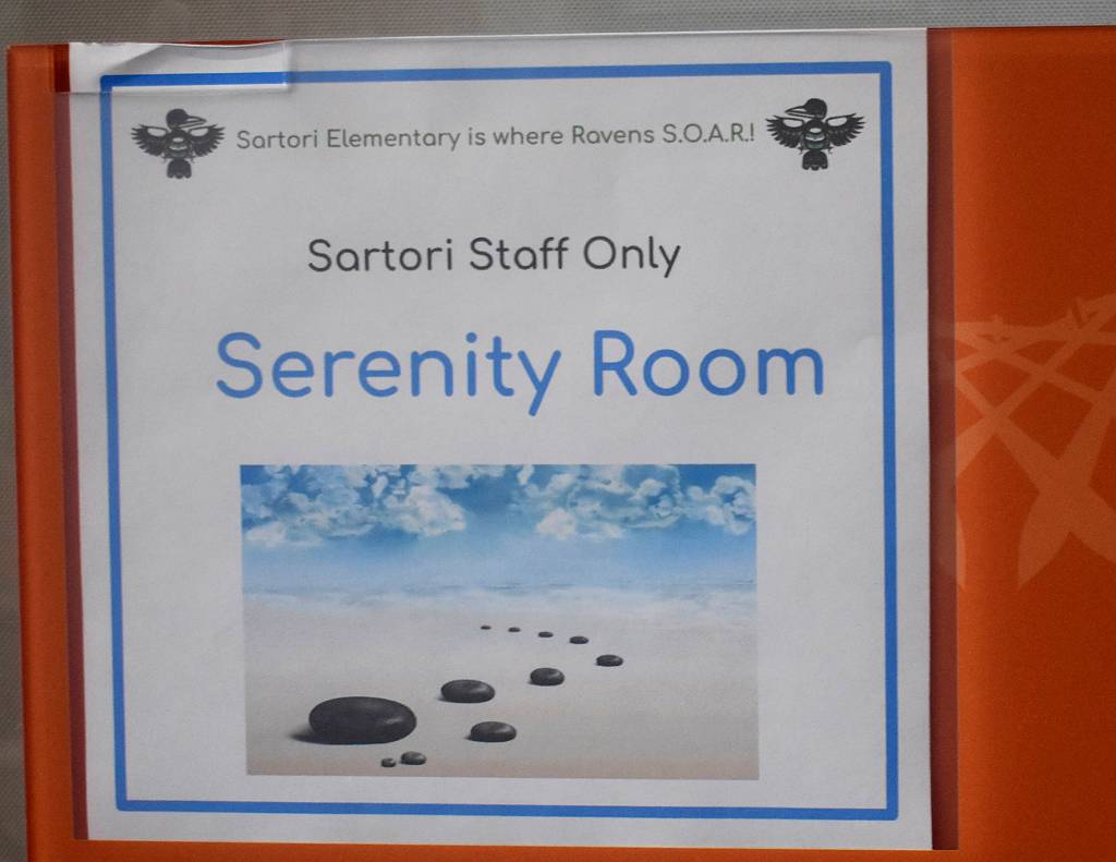 Sartori Elementary School has a new Serenity Room thanks to a $500 mini-grant from Kaiser Permanente meant to create solutions for educator stress. Photo by Haley Ausbun.