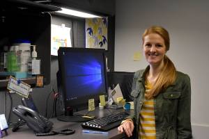Melissa Glenn, hired in April 2019, is building the new social worker program at King County libraries from the ground up. Photo by Haley Ausbun.