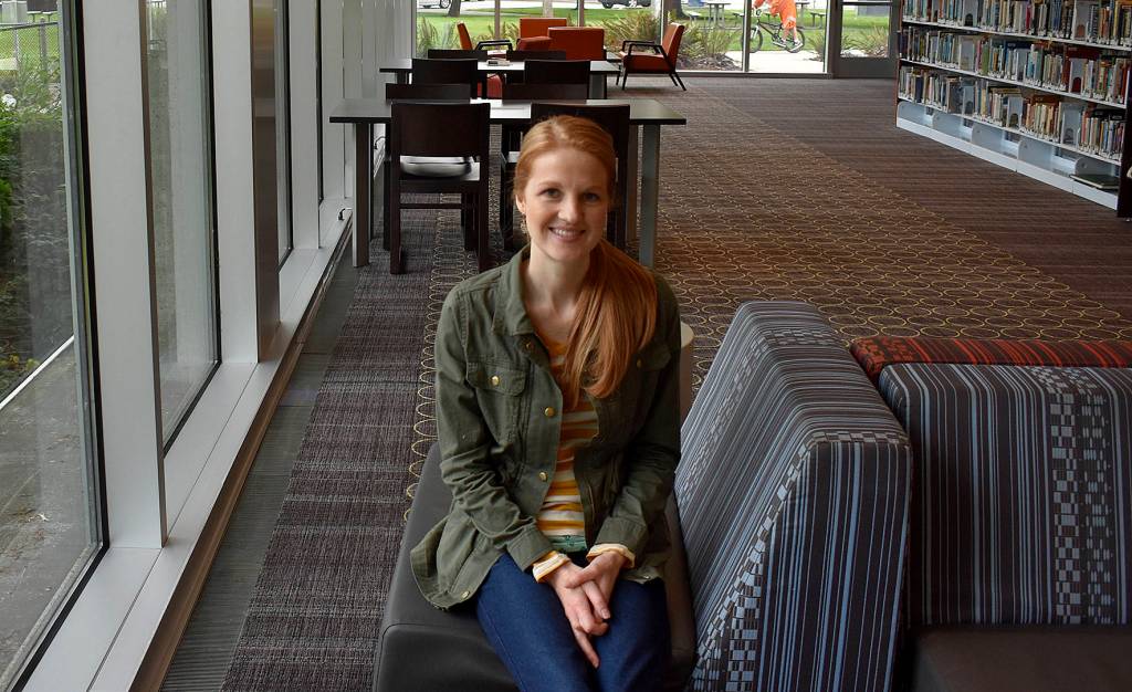 Melissa Glenn, hired in April 2019, is building the new social worker program at King County libraries from the ground up. Photo by Haley Ausbun.