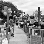 A new, temporary Pop-up Park gave Renton residents visiting the local farmers market a place to rest, or play, for a short-time.                                Photo by Haley Ausbun.