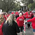 Photo by Haley Ausbun. RESP union members attended the Sept. 11 Renton School Board meeting to make their story heard as they continue to negotiate for a new contract with the district.