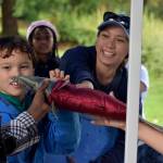 Photo by Haley Ausbun. Renton students learned about the salmon habitat and helped protect it, as part of a World Water Monitoring Day event, Sept. 18 at Renton Community Center.