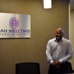 Photo by Haley Ausbun. Transcranial magnetic simulation (TMS) via Neurostar equipment is used to improve mental health, at a new Renton clinic from TMS national advocate Dr. Kalyan Dandala, pictured.