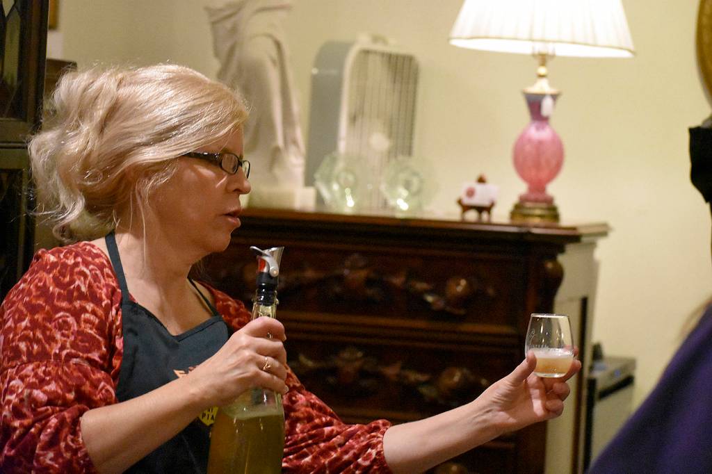 Photo by Haley Ausbun. The wine walk was back in downtown Renton, Friday, Sept. 27, with 12 new wineries, an artisan market and live music. Attendees tried wines throughout local businesses, including Antiques 4U.