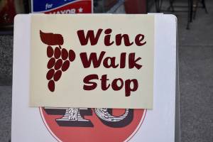 Photo by Haley Ausbun. The wine walk was back in downtown Renton, Friday, Sept. 27, with 12 new wineries, an artisan market and live music. Attendees tried wines throughout local businesses, carrying a little souvenir bag and wine cups.