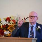 Photo by Haley Ausbun. Garth Smiths final sermon at Springbrook Church of Christ, Sunday, Oct. 13. At 90, he has been devoted to his faith, as well as his marriage, for over 70 years.