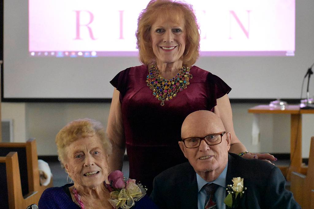 Photo by Haley Ausbun. Beaulah and Garth Smith, and their daughter Nancy Clark, above.