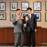Photo by Haley Ausbun. Mayor Denis Law and Mayor Shozo Katayama.