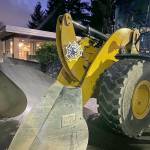 Photo by Haley Ausbun. One of the vehicles kids got to sit, toot the horn and say trick or treat in at the Truck or Treat, Oct. 25.
