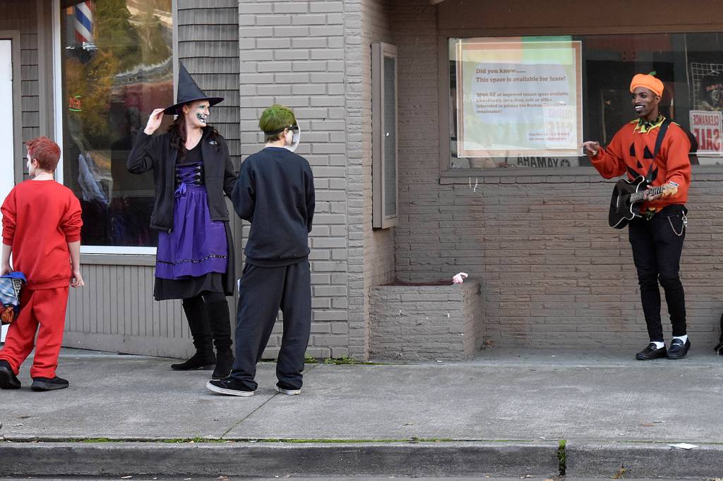 Photo by Haley Ausbun. The Olde Fashioned Halloween Party, Saturday Oct. 26 in downtown Renton featured trick-or-treating, games prizes and the doggy costume contest.