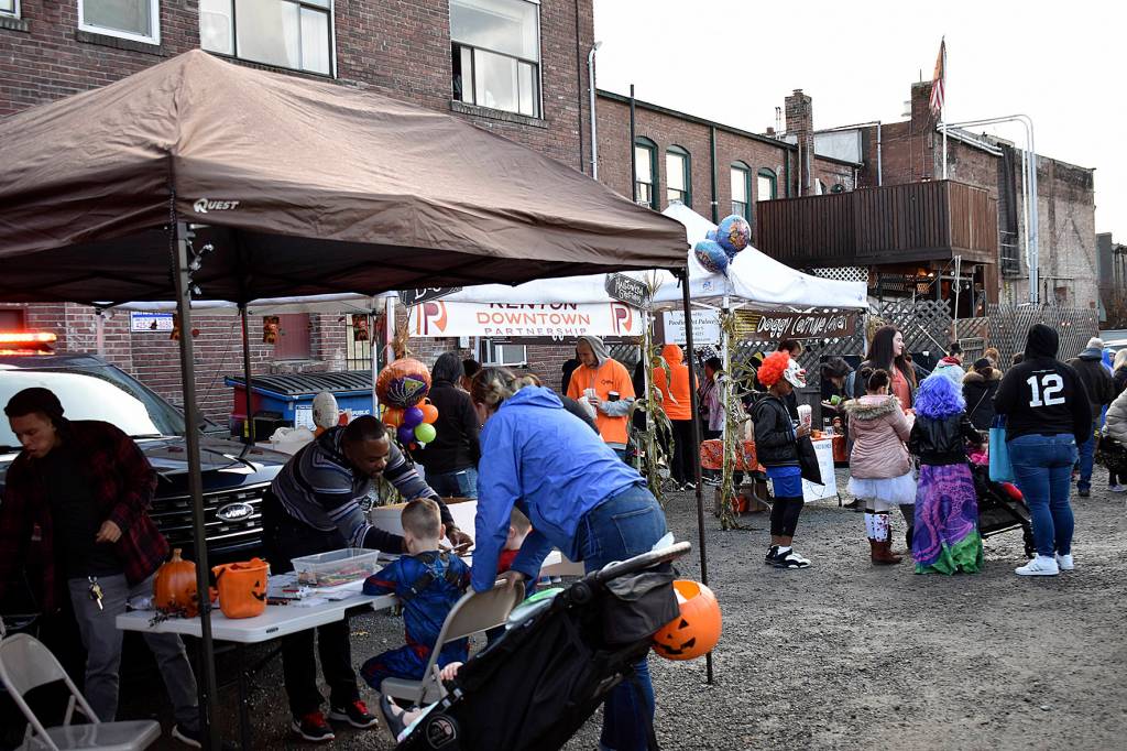 Photo by Haley Ausbun. The Olde Fashioned Halloween Party, Saturday Oct. 26 in downtown Renton featured trick-or-treating, games prizes and the doggy costume contest.