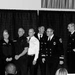 Photo courtesy of Chamber of Commerce                                Staff from Puget Sound Regional Fire Authority and Renton Fire Authority, as well as Renton Fire governance board chair and city councilmember Armondo Pavone, after accepting the award for Innovation in Health Care at the 2019 Renton Ahead of the Care Gala.