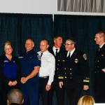 Photo courtesy of Chamber of Commerce                                Staff from Puget Sound Regional Fire Authority and Renton Fire Authority, as well as Renton Fire governance board chair and city councilmember Armondo Pavone, after accepting the award for Innovation in Health Care at the 2019 Renton Ahead of the Care Gala.