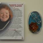 Photo by Haley Ausbun. Andee Jorgensens legacy was honored by Renton Techincal College with naming the Student Success Center after her. Left photo: The Wagner family with Jorgensen scholarship recipient Laura Bautista-Silva, second to left. Right photo: Included in the center is a dragonfly art piece, welded by RTC students.