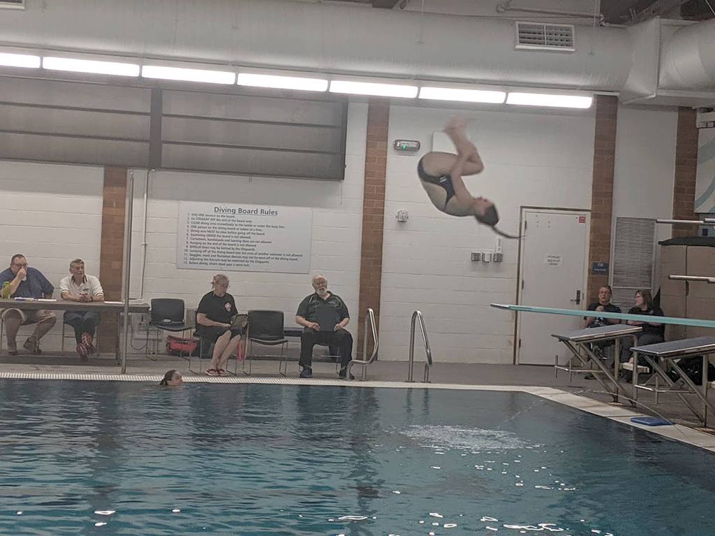 Lindbergh Swim Team diver Terra Korve.                                Photos courtesy of The Korve family.