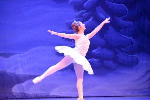 Photo by Haley Ausbun. Evergreen City Ballet dancers rehearsing at the Meydenbauer Center Theatre in Bellevue, Dec. 4.