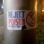 Posters posted by a known hate group, Patriot Front, were found by local activists around Renton.                                Courtesy of the Renton LGTBQIA Community Facebook page.