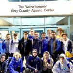 The Hazen High School Boys Swim and Dive team after the Kentridge Invitational on Saturday, Jan. 11. Photo courtesy of Hazen Head Coach Lynn Gerking.