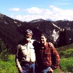 Photo courtesy of Patrick Dodd                                Patrick Dodd and his father, Stan Dodd, at Hannegan Pass, Cooper Lake Trail. After Stan Dodd died in 2019, Patrick decided to dedicate 2020 to hiking and raising money to Fred Hutch Cancer Research Center.