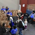 Photo by Haley Ausbun. United Way provided groceries and other donated goods at the Family Resource Exchange event on Martin Luther King Jr. Day, Jan. 20 at Lindbergh High School.