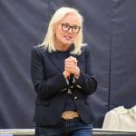 Photo by Haley Ausbun. Carletta Ooton, Amazon Vice President for safety, security, sustainability and compliance, spoke to students, Jan. 23 at Highlands Elementary School.