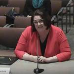 Photo courtesy of city of Renton                                Angelina Benedetti was appointed by council to fill the vacant seat left by Mayor Armondo Pavone. Pictured: Her being interviewed by council during the Feb. 3 Committee of the Whole meeting.