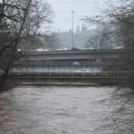 Photo by Haley Ausbun. The Cedar River was high as several streets in and near Renton faced closures due to flooding, Thursday, Feb. 6.