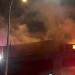 Photo courtesy of AIFF Local 864. Just before 7 p.m. on Saturday, Feb. 8 a five-vehicle collision on Interstate 405 (I-405) North between Renton and Tukwila halted evening traffic and caused an involved semi truck to catch fire.