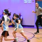 Photo by Haley Ausbun                                Students play positive, equitable games at Highlands Community Churchs branch of the Upward sports league, Saturday, Feb. 15 at the Family Life Center.