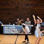 Photo by Haley Ausbun                                Students play positive, equitable games at Highlands Community Churchs branch of the Upward sports league, Saturday, Feb. 15 at the Family Life Center.