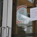 Photo by Haley Ausbun. The Renton Community Center, located at 1715 Maple Valley Highway, was closed Thursday (March 5) and Friday (March 6) after the family of a preschooler in a program there told the city they had been exposed to a case of the novel coronavirus, COVID-19. Pictured: signage about the closure on the door of the center.